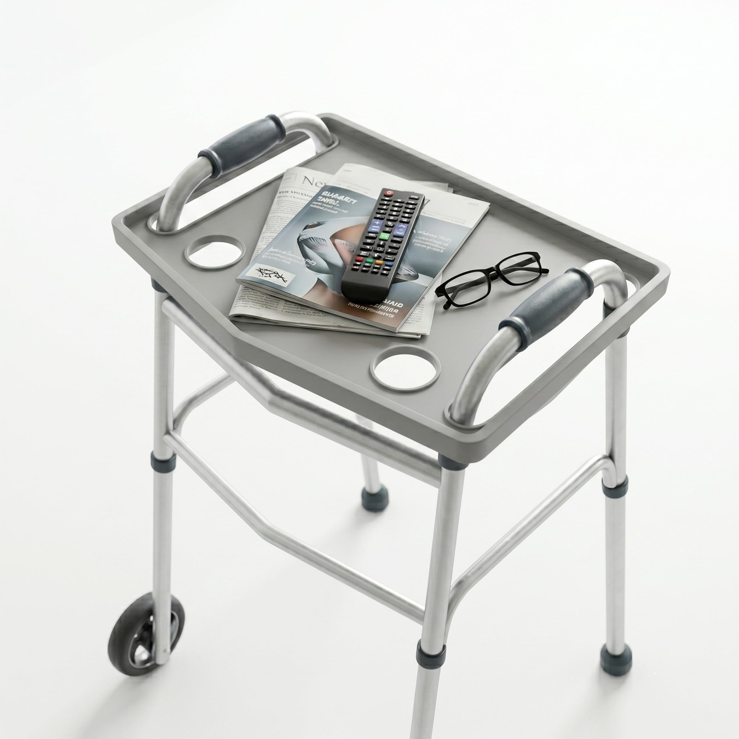 【中古】Universal Stool - Silver & Wood Tray Amazon.com: Bluestone Walker Tray- Upright with Holders-Universal